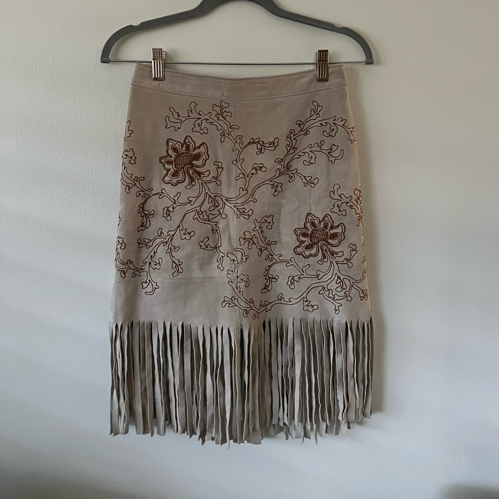 Vintage suede western skirt